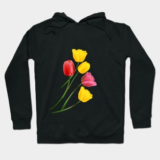 Tulip flower, red yellow rose Hoodie